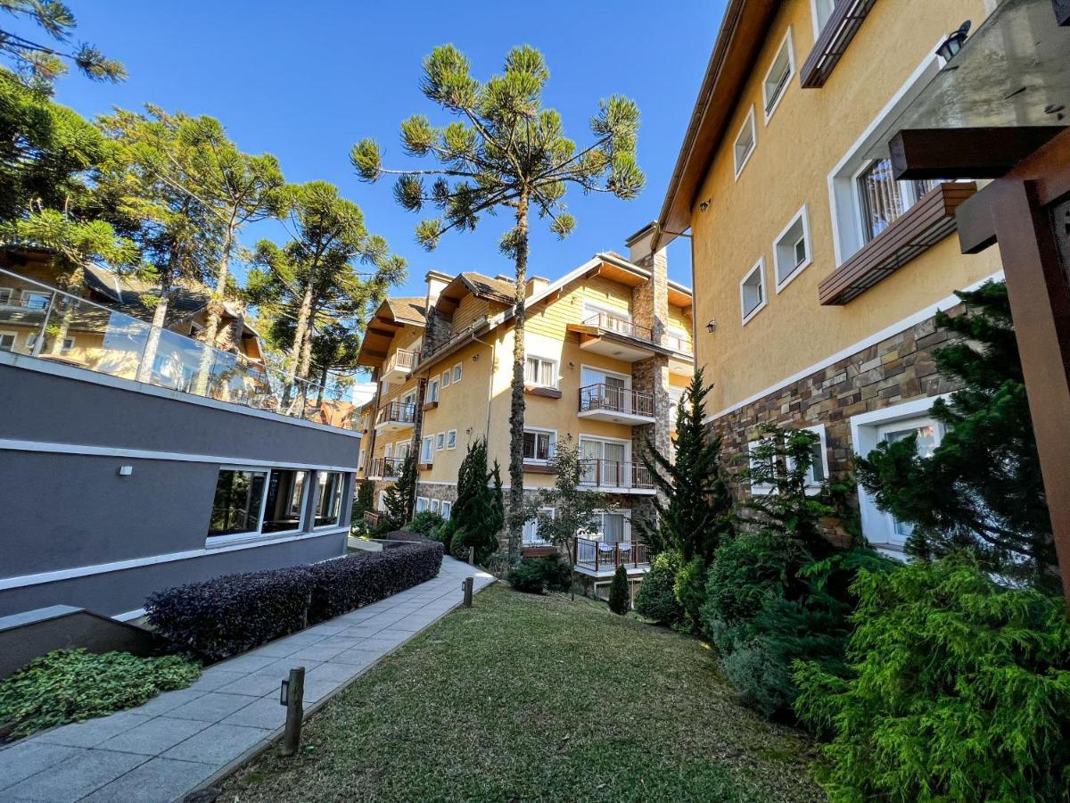 Apto Moderno Com Lareira, Piscina Aquecida E Infra Completo Em Gramado Exterior photo